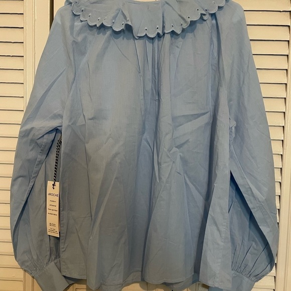 St Roche ruffled collar blouse. - Picture 7 of 12